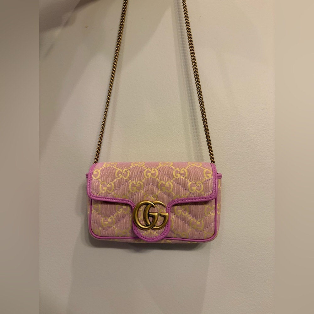 Gucci Purple and Yellow Crossbody Bag